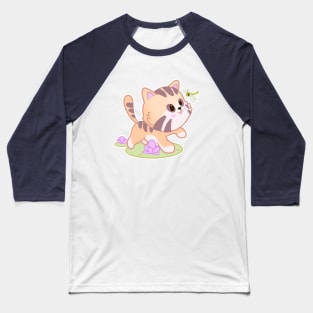 Cute Cat Baseball T-Shirt